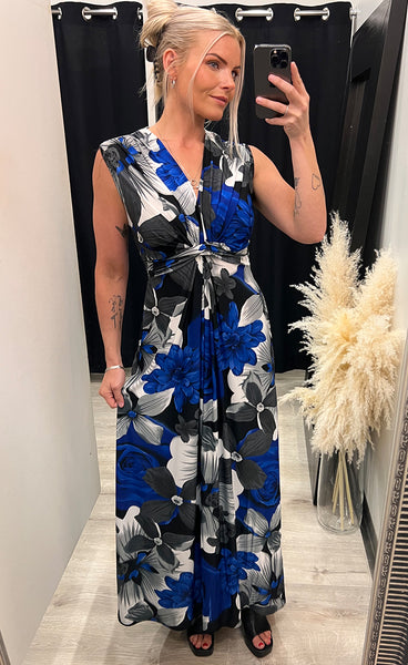 Olena dress - grey/blue