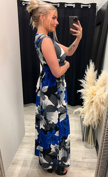 Olena dress - grey/blue