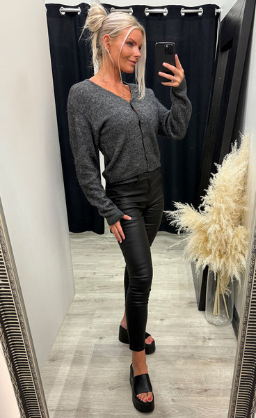 Milania hope cardigan - dark grey melange