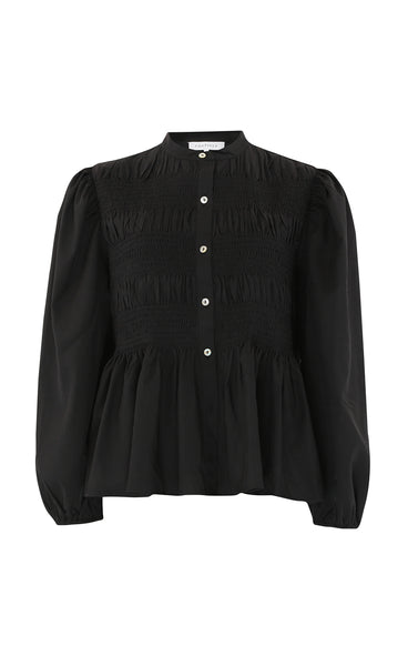 Chloe smock blouse - black
