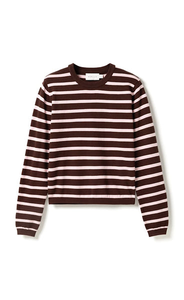 NOELLA N-Muna ls shirt - dannia blush chocolate stripe
