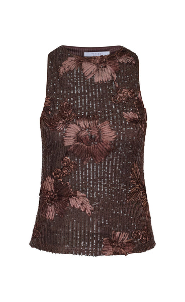 SP Sis glam top - brown sequeen