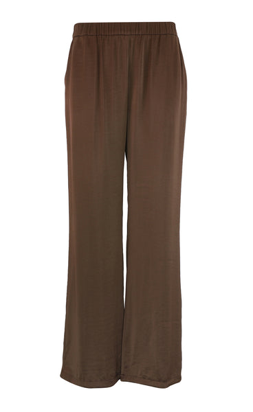 Roberta satin pants - brown