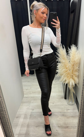 Aurora blouse - black print