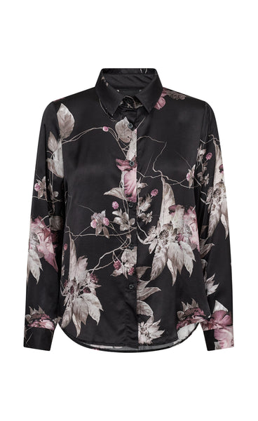 NÜ Fleur blouse - black mix