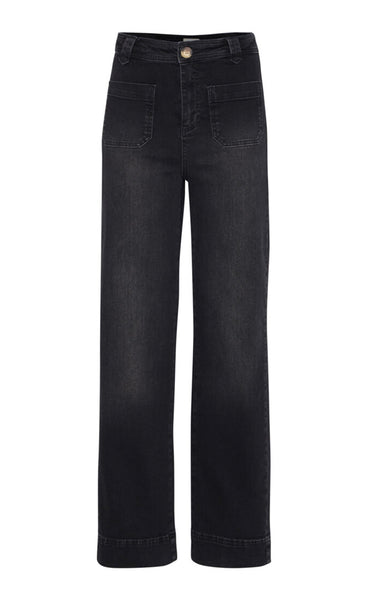 Ireloi pants - black wash denim
