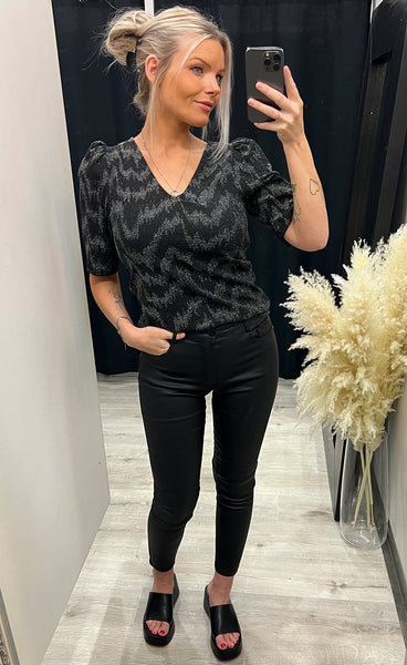Jaida blouse - black/silver