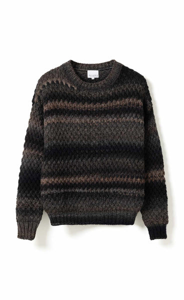 Gio knit sweater - brown grey mix