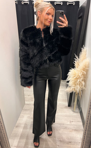 Bianca loðjakki - black
