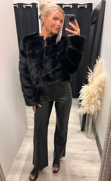 Bianca loðjakki - black