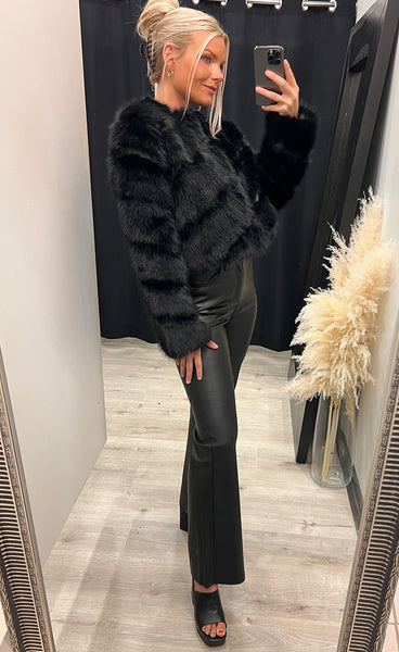 Bianca loðjakki - black