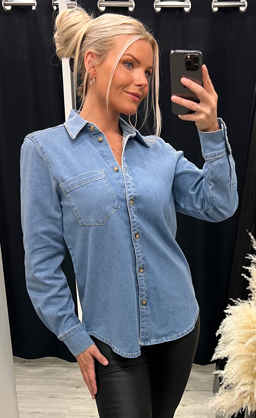 Nuamber shirt - light blue denim