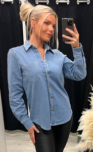 Nuamber shirt - light blue denim