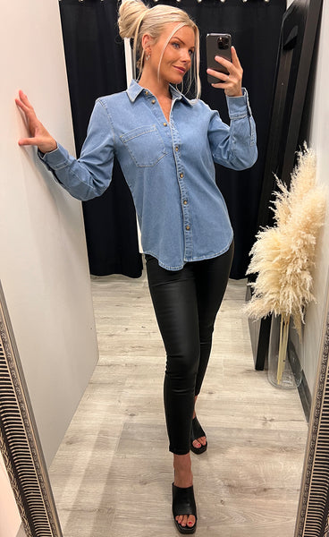 Nuamber shirt - light blue denim