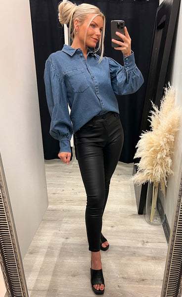 Charlise shirt - medium blue denim
