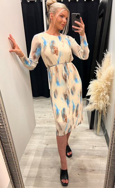 Bianca mesh dress - cloud sky