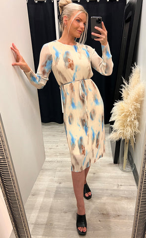 Bianca mesh dress - cloud sky