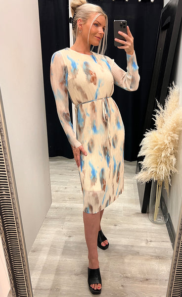 Bianca mesh dress - cloud sky