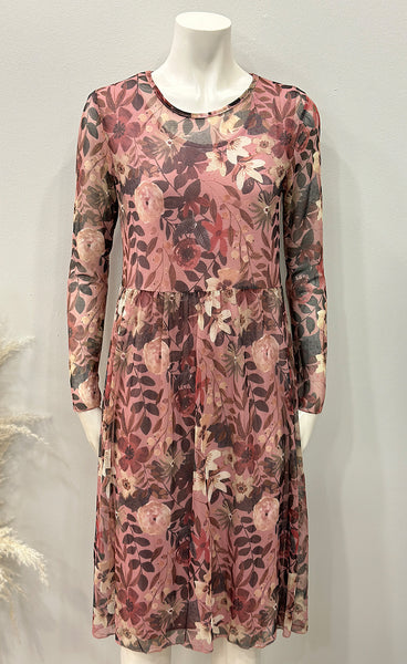 Zoe kjóll - floral/rose