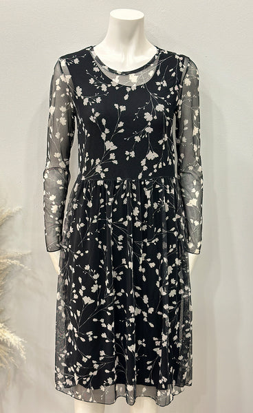 Zoe kjóll - blossom/black