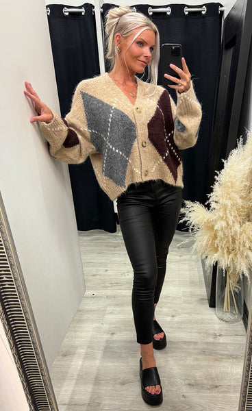 N-laiana knit cardigan - sand melange