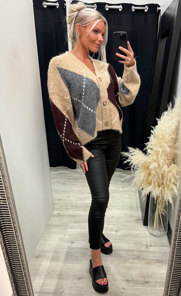 N-laiana knit cardigan - sand melange