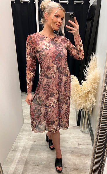 Zoe kjóll - floral/rose