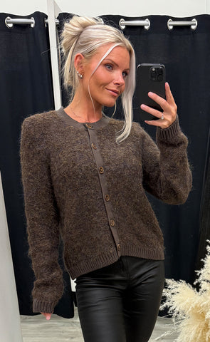 Vanna cardigan 1 - chocolate torte melange