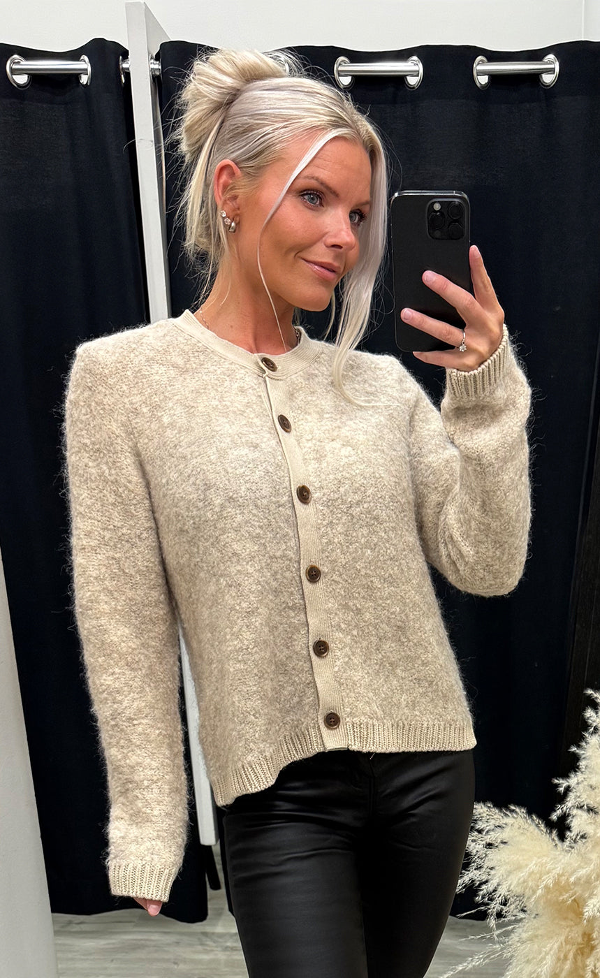 Vanna cardigan 1 - pumice stone melange