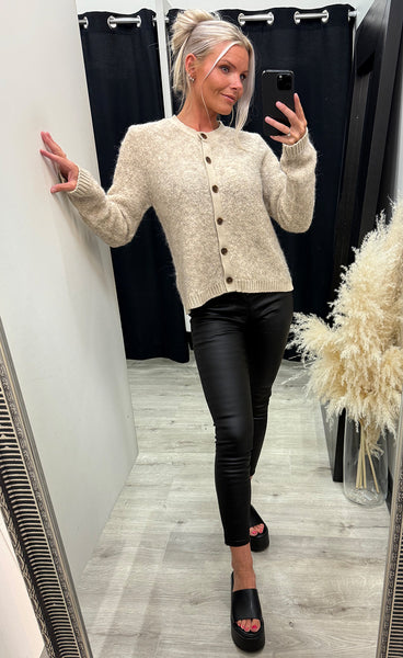 Vanna cardigan 1 - pumice stone melange