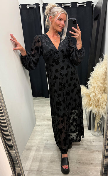 N-lilith maxi dress - black