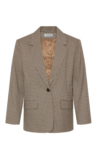 b.young Estolo blazer - sepia check