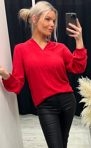 Vida blouse 1 - chili pepper