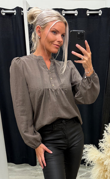 Camilla blouse - mole brown