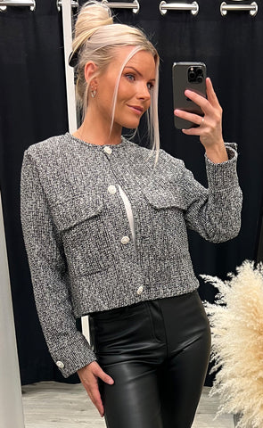 Geri jacket - black/cream