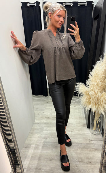 Camilla blouse - mole brown