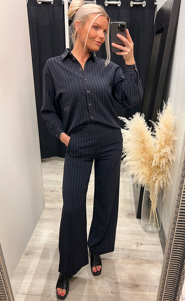 Verina shirt - navy/cream