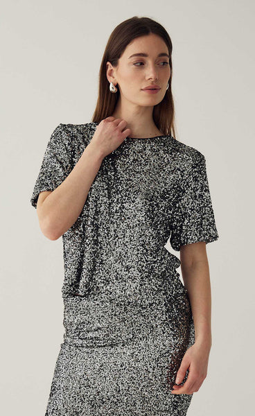 NOELLA N-Mera top - black silver