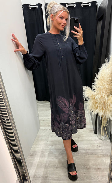 Caroline dress - black blue