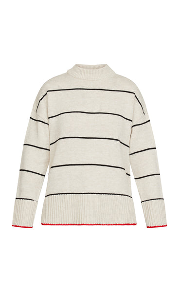 Miba loose pullover - bamboo/black