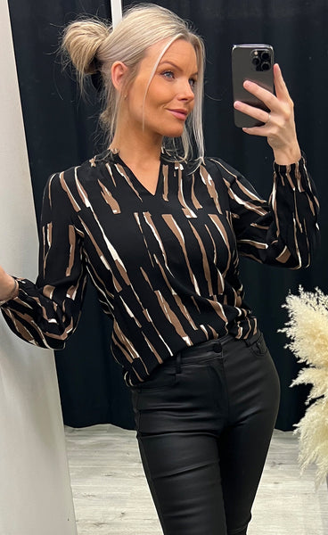 Glowy blouse 1 - cocoa creme