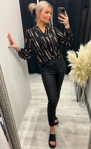 Glowy blouse 1 - cocoa creme