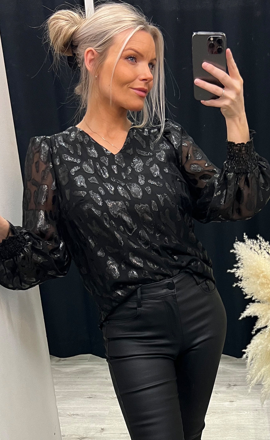 Sparkly blouse 1 - black