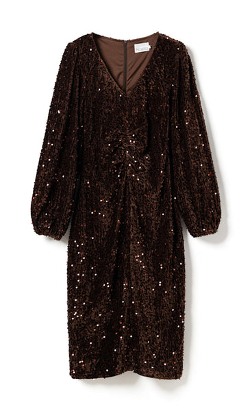 NOELLA Teagan LG dress - chocolate brown