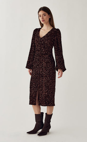 NOELLA Teagan LG dress - chocolate brown