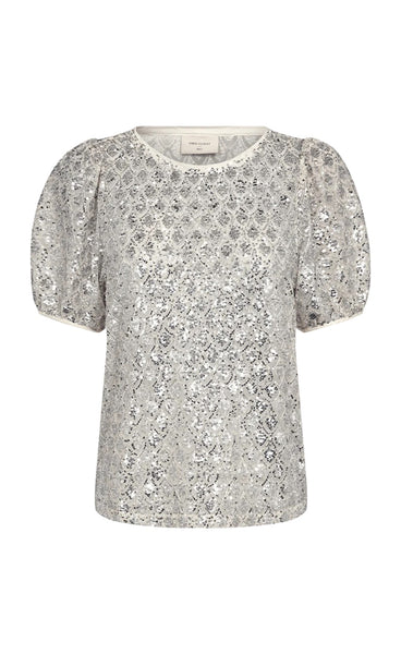FREEQUENT Patsy blouse - moonbeam w. silver