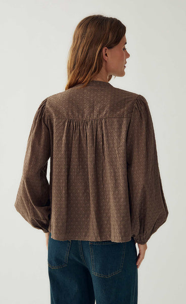 NOELLA N-Loulou LS blouse - morel