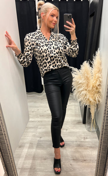 Asta blouse - brown leo