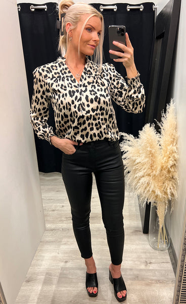 Asta blouse - brown leo