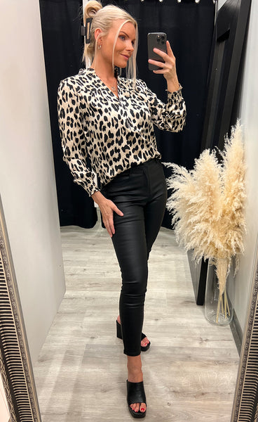 Asta blouse - brown leo